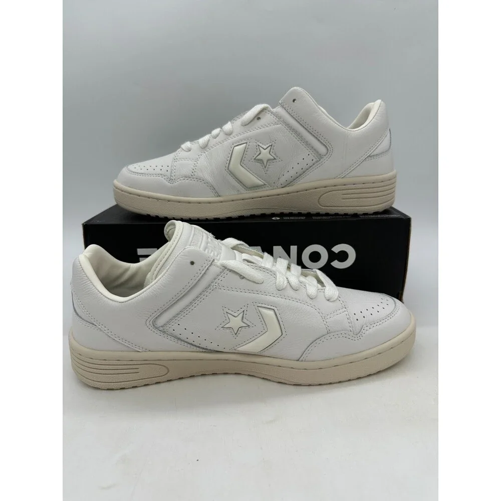 Converse Weapon OX Men's Size 13 White Cream Leather Athletic Shoes A12054C